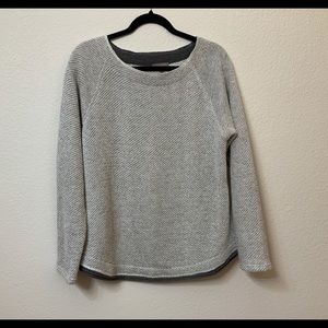 Lilla P women’s sweater gray white color size L